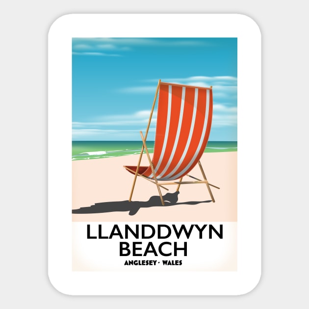 llanddwyn Beach Anglesey Wales Sticker by nickemporium1